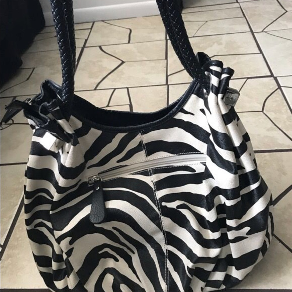 Zebra pattern purse